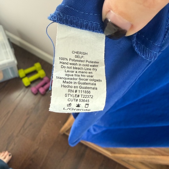 Cherish Royal Blue V-Neck Spaghetti Strap Camisole - Picture 4 of 4